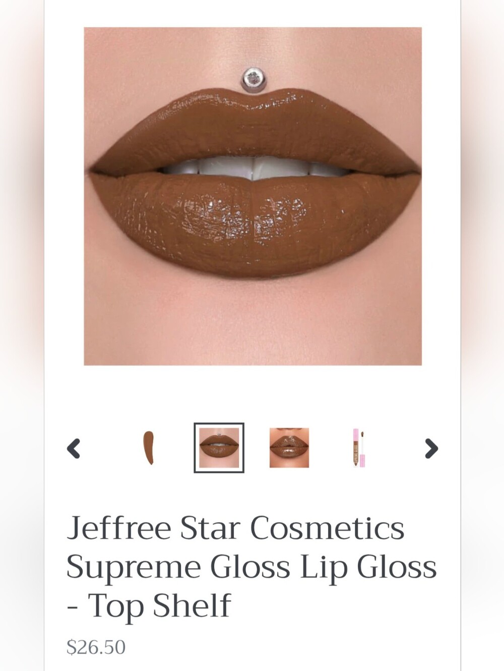 Jeffree Star Supreme Gloss Top Shelf Full Pigment Lip Gloss NIB Pink